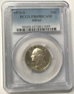 1976-S Washington Bicentennial Silver Proof 25C PCGS PR69 DCAM - Picture 1 of 8