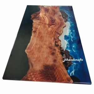 Epoxy Resin Dining Table acacia Wood Live Edge Table Top Home Decor 4'X2' - Picture 1 of 1