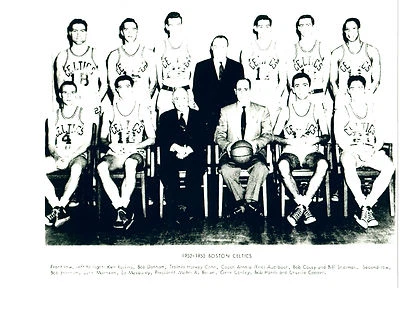 1952 1953 BOSTON CELTICS 8X10 TEAM PHOTO BASKETBALL NBA COUSEY SHARMAN CONLEY