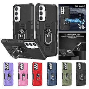 Luxury Armor Hybrid Ring Stand Cover Case For S23 S22 A14 A54 A13 A53 A32 A23 - Picture 1 of 71