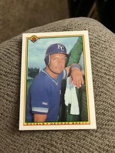 1990 Bowman George Brett # 382 Kansas City Royals Baseball Card 1W - Picture 1 of 2