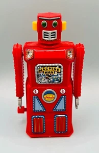 Juguete de cuerda Masudaya Mini Machine Man de colección raro (Japón 5") - 1997 ¡Funciona! - Imagen 1 de 5
