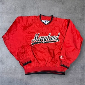 Univ. Of Maryland Terrapins Windbreaker Jacket Men's L Embroidered Lined VTG - Picture 1 of 7