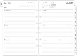 Neuester 2025-2026 Planer Classic (Größe 4) - 5,5&#x201D;x8,5&#x201C;, weiß  - Bild 1 von 6