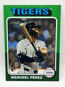 2024 Topps Heritage High Number #698 Wenceel Perez Green Boarder Tigers - Bild 1 von 2