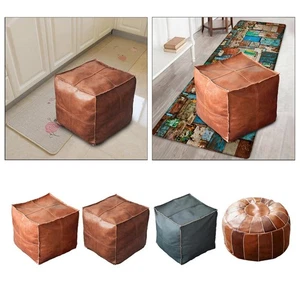 Boho Moroccan Pouf Cover Footstool Storage Ottoman Cover Room Decor Bedroom - Picture 1 of 29