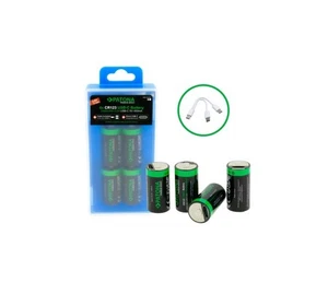 4x Premium CR123A Akkus Lithium 2960mWh 3.7V mit USB-C Ladekabel - Bild 1 von 6
