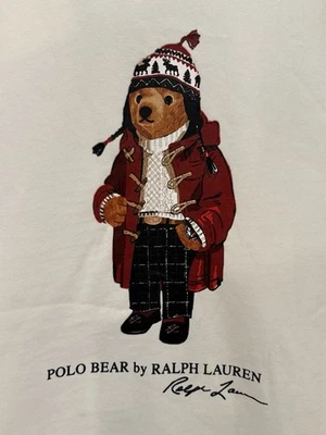 NUEVO CON ETIQUETAS POLO RALPH LAUREN Hombres Sudadera 2XLT B&T Crema OSO DE VACACIONES Algodón Vellón Foto 1 de 4