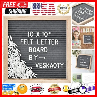 Tablero de fieltro 10x10 con 294 letras y símbolos - Decoración de oficina en casa Foto 1 de 4