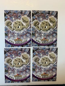 1999 Topps Pokemon TV Animation #74 Geodude Rainbow Logo Set of 4 - Picture 1 of 11