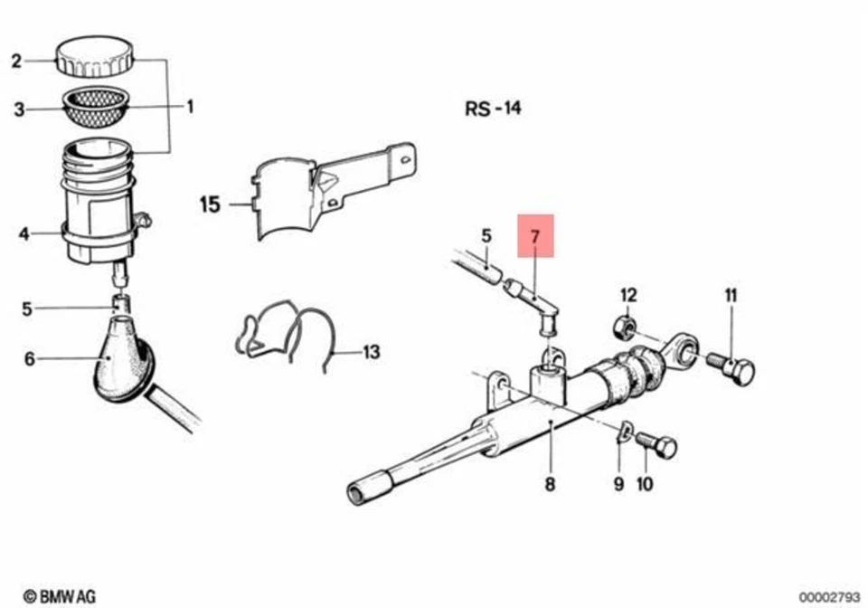 Conector de embrague original BMW E30 316 316i 318i 318is 320i 323i 325e 21521154163 Foto 1 de 1