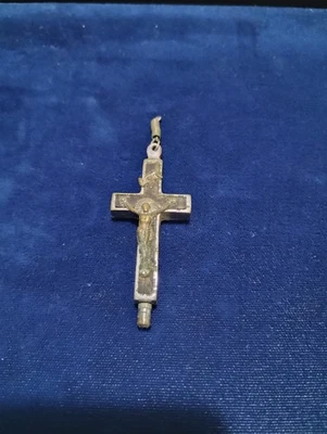 Antiguo Colgante Crucifijo con Santa Reliquia Sagrada Dentro Sabina Roma. Italia Foto 1 de 4