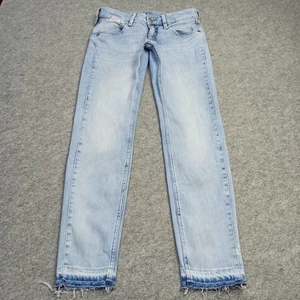 Herrlicher Touch-Cropped Womens Jeans Size 28 Blue Skinny 7/8 Fray Ankle 5320 - Bild 1 von 15