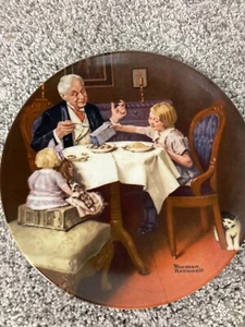 Plato Vintage Norman Rockwell Coleccionable Edición Limitada "The Gourmet" Knowles - Imagen 1 de 3