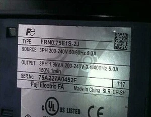 ONE FUJI Inverter FRN0.75E1S-2J 220V-0.75KW USED tested USED - Picture 1 of 5