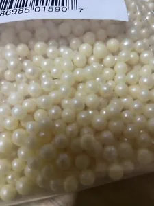 Ivory Edible Sugar Pearls Decoration Balls, 4mm - 5mm 1 pound bags