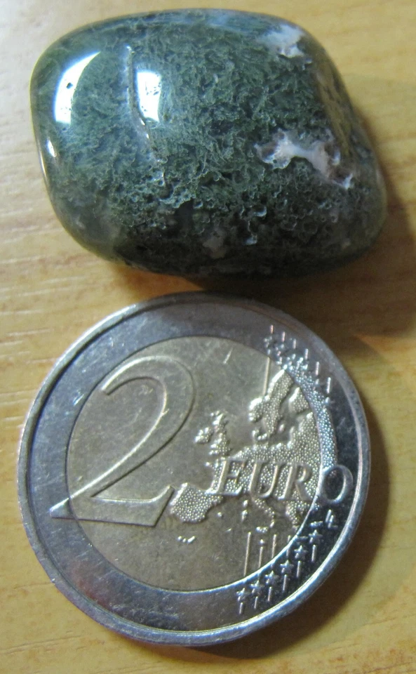 AGATE MOUSSE Origine INDE - Pierre roulée - Lithothérapie -NEUVE -Semi précieuse - Photo 1/1