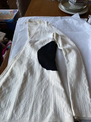 SUÉTER MUJER ELEGANTE PEQUEÑO ANTROPOLOGÍA MARCA POLILLA ENVOLVENTE MANGA LARGA TEJIDO CABLE Foto 1 de 4