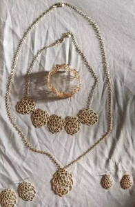 Beautiful Multi-Set  10" & 18" Necklaces, Earrings & Bracelet Costume Jewelry  - Picture 1 of 11