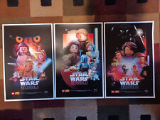 Star Wars Trilogy Lego (11" x 17") Movie Collector's Poster Prints (Set of 3)