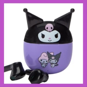 SANRIO Hello Kitty Kuromi Bluetooth Wireless Earbuds w/ Charging Case - NEW - Picture 1 of 3