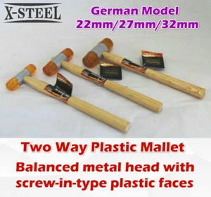 Two Way Double Faced Plastic Mallet Soft Hammer Option: 22mm/27mm/32mm - Picture 1 of 3