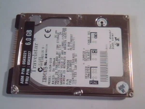 2.5 Hard Disk Drive IDE IBM Travelstar DJSA-210 07N5650 6.0GB 22L0055 F80597 - Picture 1 of 4