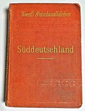 1890 Woerl's Reisehandbücher Süddeutschland TaschenBuch  Original Antik Rarität