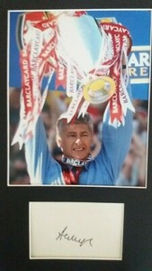 ARSENE WENGER  AUTOGRAPH SIGNED CARD (10"X8" PHOTO)  COA 55