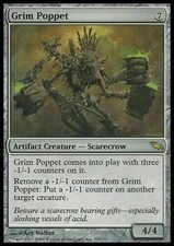 GRIM POPPET - MTG Shadowmoor Rare Artifact Creature