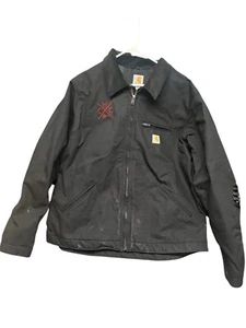 Carhartt 103828-BLK Detroit Canvas Blanket Lined Jacket Size XL Tall - Picture 1 of 6