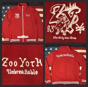 NWOT Vintage 90s ZOO YORK NYC UNBREAKABLE The Dirty 93 Track Jacket XL Skate SB - Picture 1 of 17