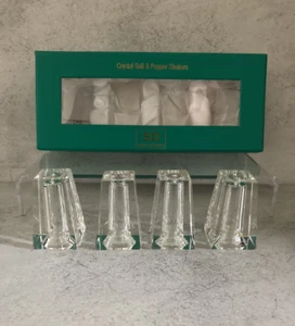 Vtg Art Deco Retro Simon Design Salt & Pepper Conic Square Set Of 4 NEW IN BOX - Picture 1 of 9
