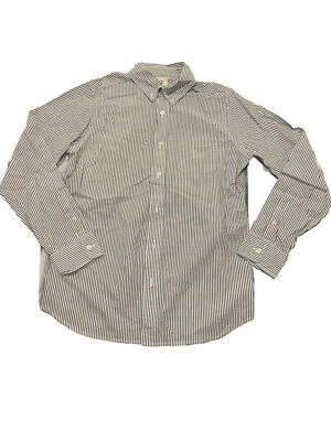 Lands’ End Collared Shirt, Large 14-16 Striped 100% Cotton, Button Front - Image 1 of 4