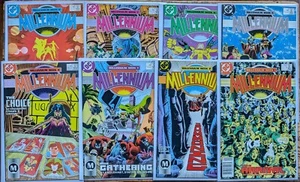 🔑  MILLENNIUM # 1-8 DC COMICS 1987 VF+ JLA Batman Superman Wonder Woman - Picture 1 of 3