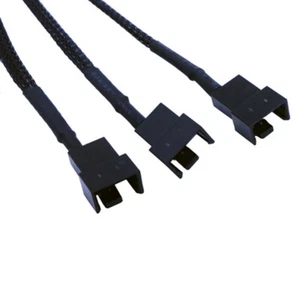 Copper Molex 4 Way 3Pin/4Pin Computer Power Fan Splitter Adapter Cable 12V A.R2 - Photo 1/5