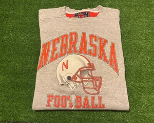 Vintage Nebraska Cornhuskers sweatshirt extra large football gray Galt Sand mens - Picture 1 of 12