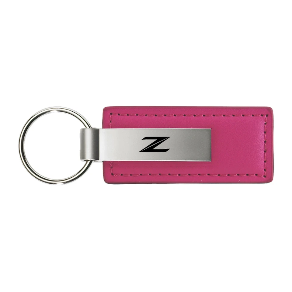Chaveiro de couro retangular Nissan Z (rosa) - Imagem 1 de 1