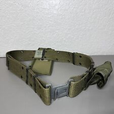 US Military USGI LC-2 Pistol Belt OD Green Size Large With 2 Pouches