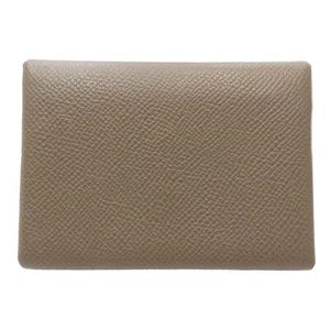 Portamonete HERMES Calvi duo B956016 Epsom Etoupe/181206 - Foto 1 di 10