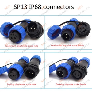 SP13 IP68 Wasserdicht 2 3 4 5 6 7 9 Pin Stecker und Buchse Kabel Stecker Luftfahrt - Bild 1 von 12