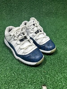 Size 1 (PS) - Jordan 11 Retro 2019 Low Navy Snakeskin - Picture 1 of 8