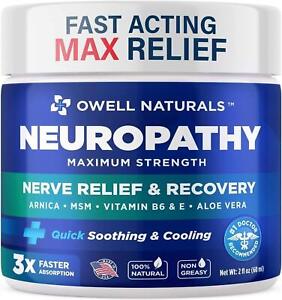 Neuropathy Nerve Relief Cream All Natural for Feet, Hands, Legs Toes