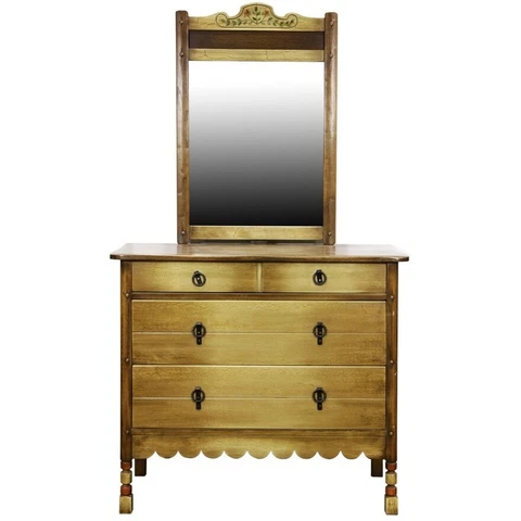 C. 1939 MONTEREY - SPANISH COLONIAL REVIVAL  CHEST W/ MIRROR (AF4-167) Cover