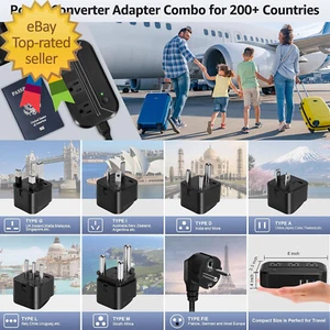 Voltage Converter 2300W Power Step down 220V to 110V Universal Travel Adapter - Picture 1 of 8