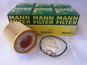 6x- for BMW E60 E71 E82 E83 E89 E90 E92 3, 5, 6, 7, X Series Oil Filters HU816X - Picture 1 of 3