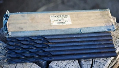 Aeronave de alta velocidade Morse DRILL BITS tamanho 9/16 6 peças. Alta qualidade feita nos EUA - Imagem 1 de 3