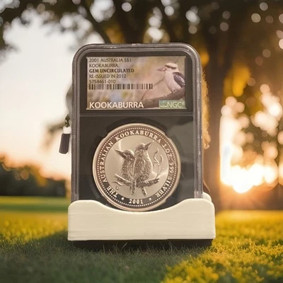 Gem Uncirculated 2001 Australia One Dollar Kookaburra 1 Oz Silver NGC - Image 1 of 2