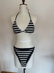 Hm Bikini Black And White Size 12 - Picture 1 of 8