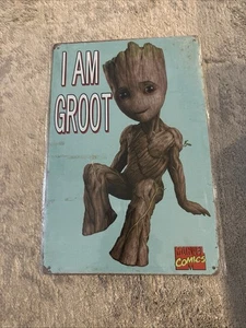 “I Am Groot” Tin Sign 12”x8” Marvel Comics G41 - Picture 1 of 3